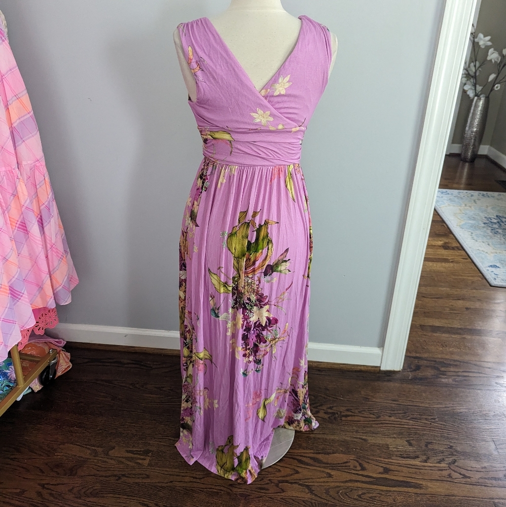 Soma Floral Lavender Maxi Dress M - Picture 3 of 9